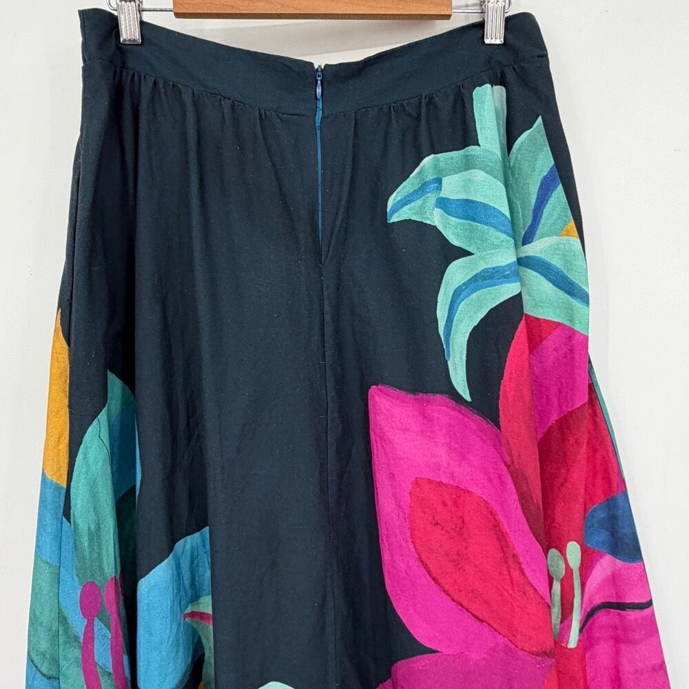 FARM Rio AQUARELA FLORAL SKIRT SZ L made in Brazil - Picture 3 of 9